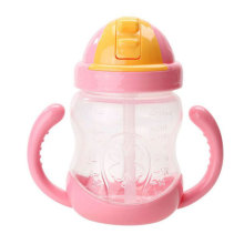 Baby Water Bottle Training Cup with Handle Straw Baby Sippy Cup